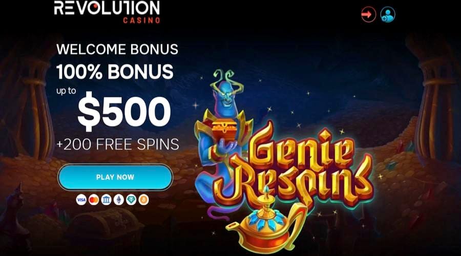 Genie Respins free spins - Revolution Casino