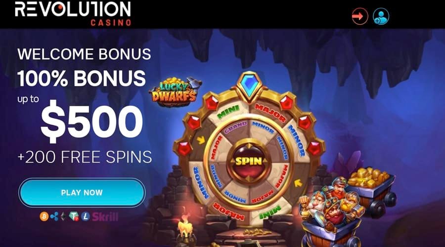 Lucky Dwarfs Free Spins - Revolution Casino