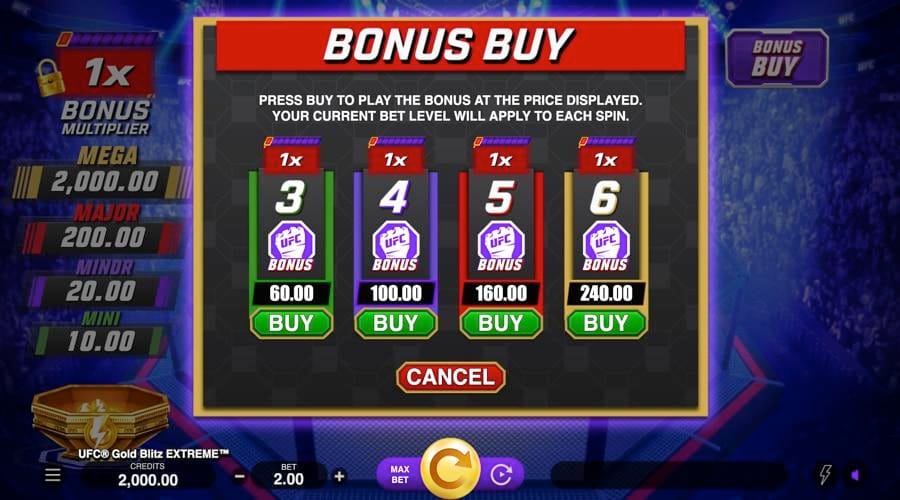 UFC Gold Blitz Extreme buy bonus