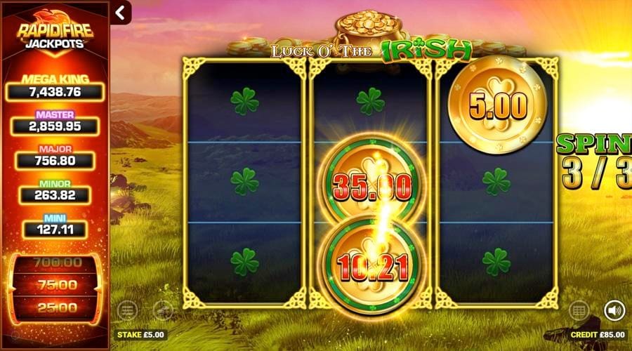 Luck O’ the Irish Cash Strike - cash link