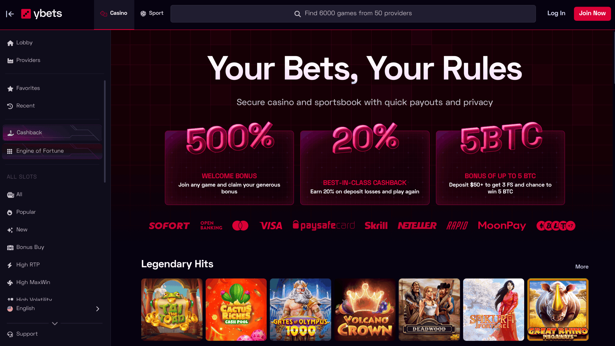 Ybets Casino Welcome Bonus