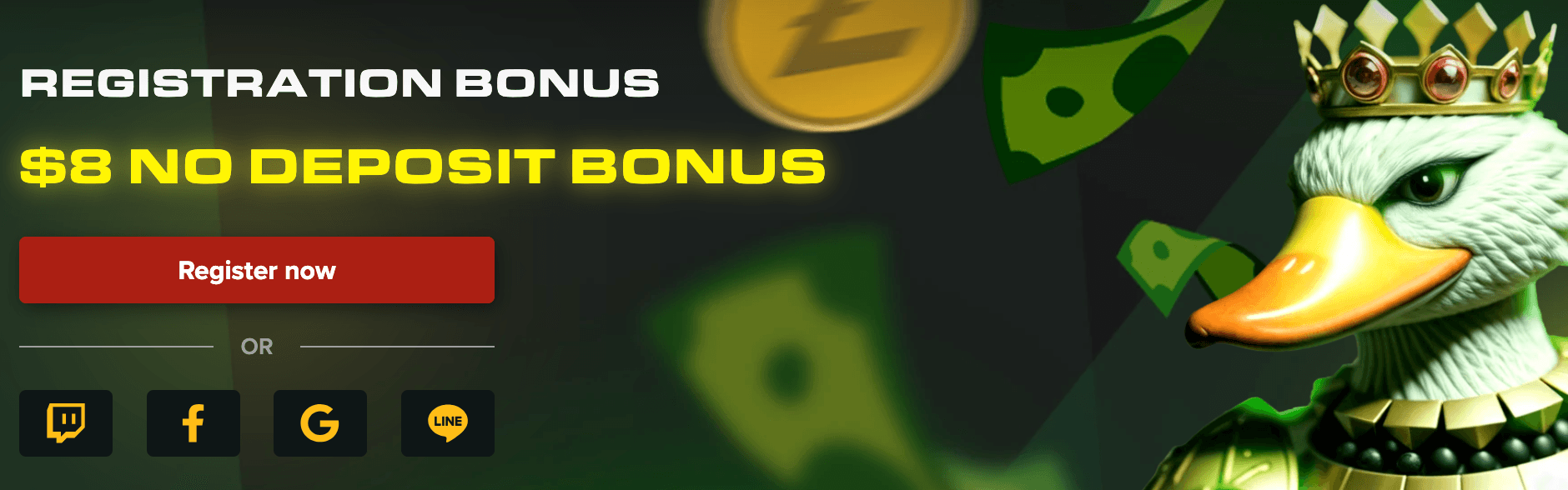8 USD no deposit bonus