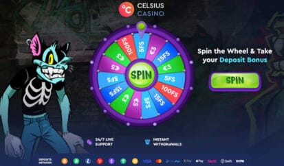 Celsius Casino free spins bonus code