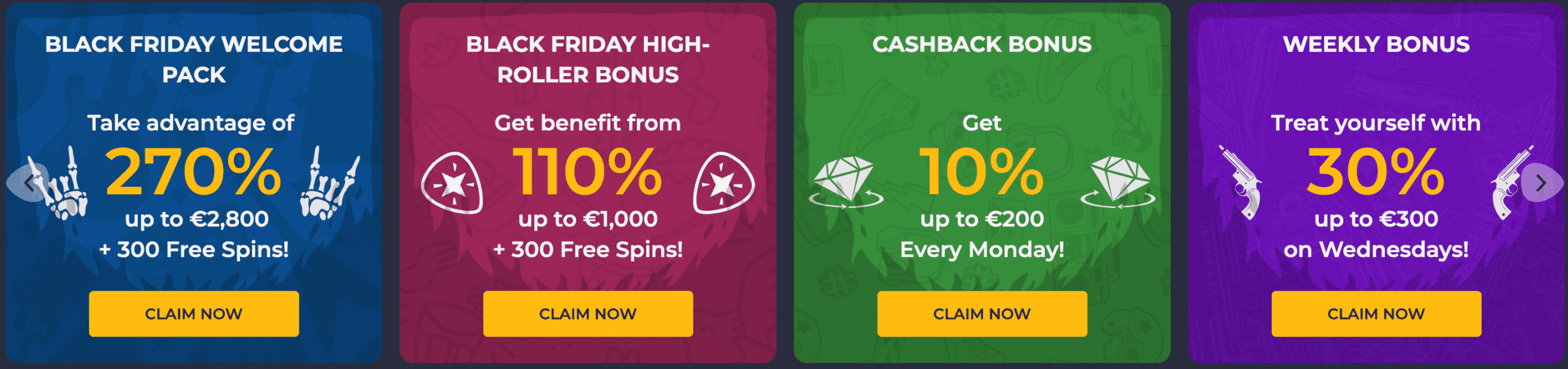 Rolling Slots casino bonuses