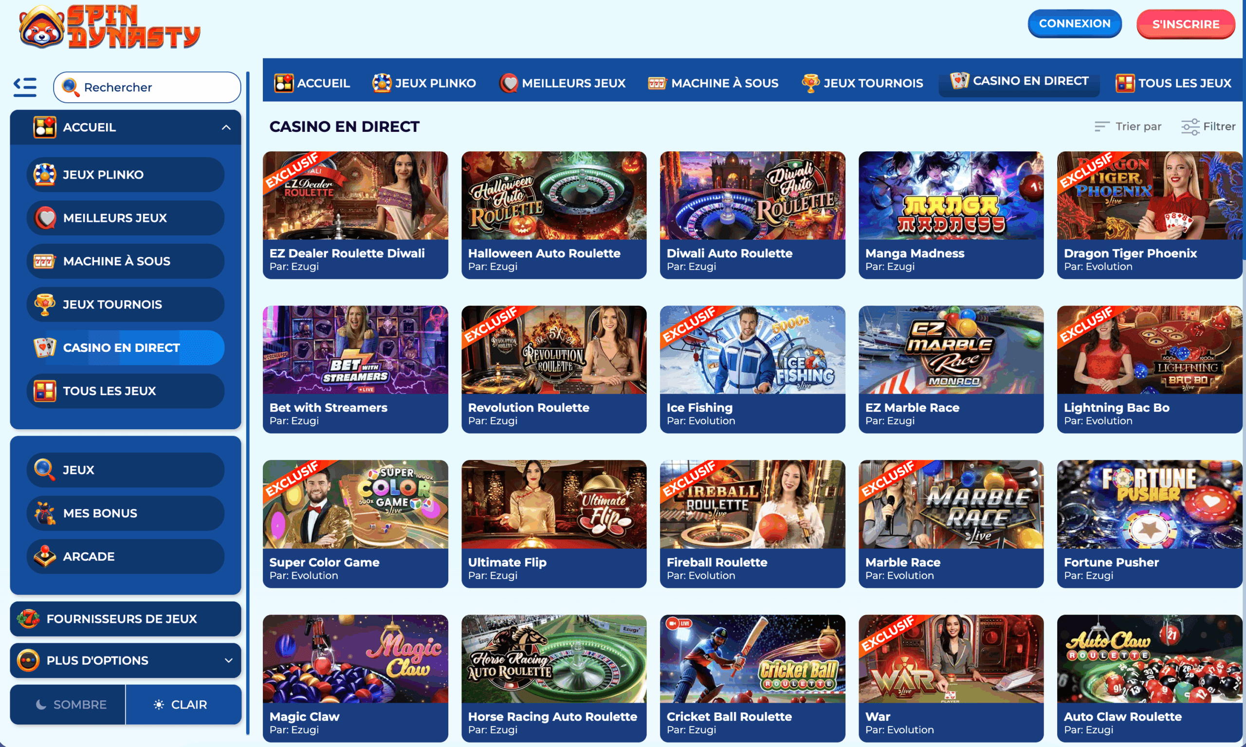 live games spin dynasty