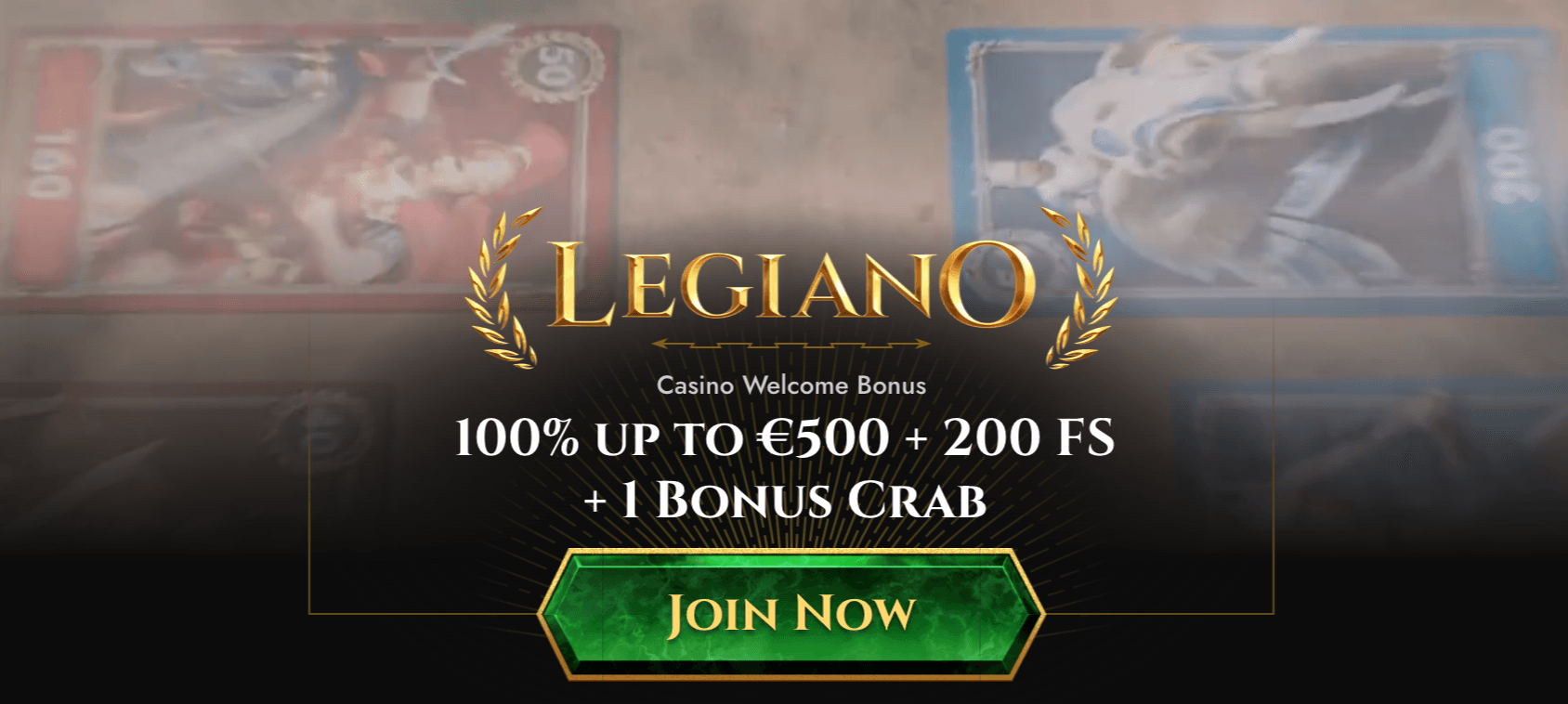 Legiano Casino welcome offer