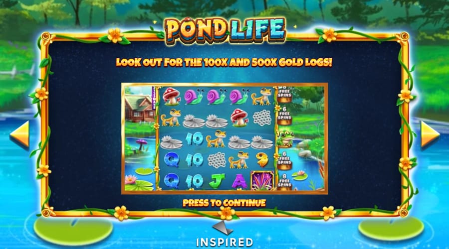Pond Life slot info and bonuses