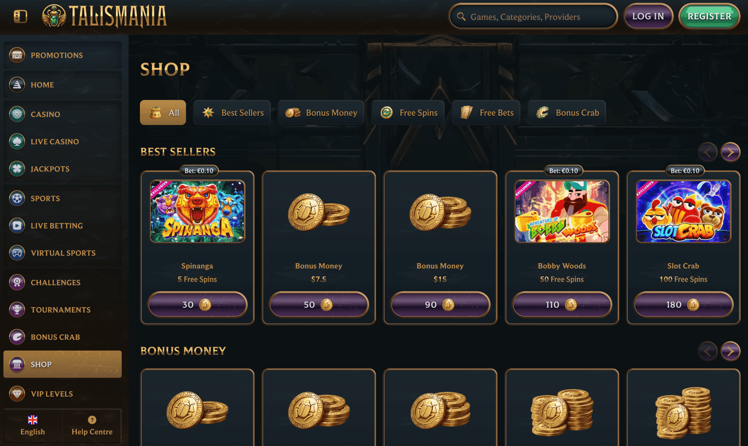 Talismania Casino shop