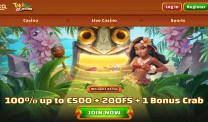 Tiki Casino Free Spins Bonus Code