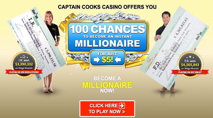 Captain Cooks welcome bonus