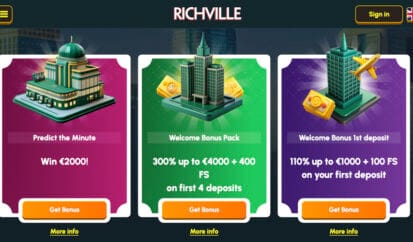 RichVille Casino Deposit Bonus