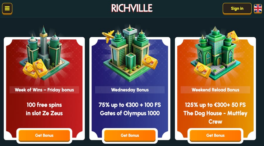 RichVille Casino Free Spins