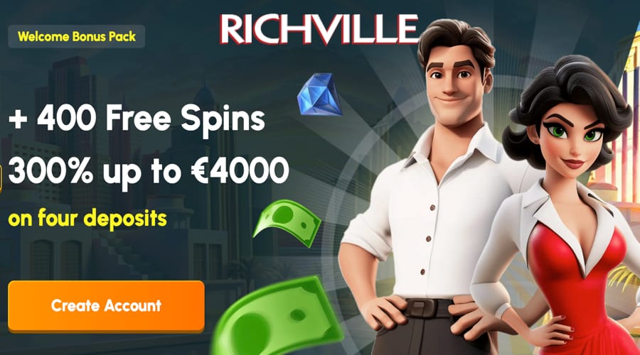 RichVille casino welcome bonus