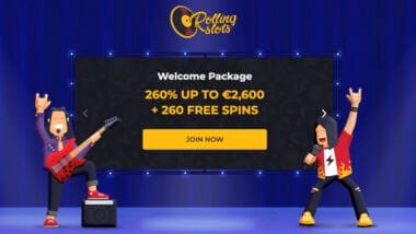 Bônus de boas-vindas do Rolling Slots