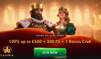 Casinia Casino Welcome Bonus