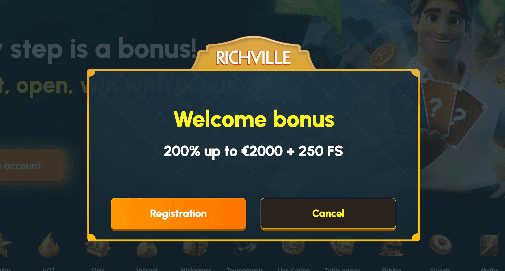 Richville 250 free spins