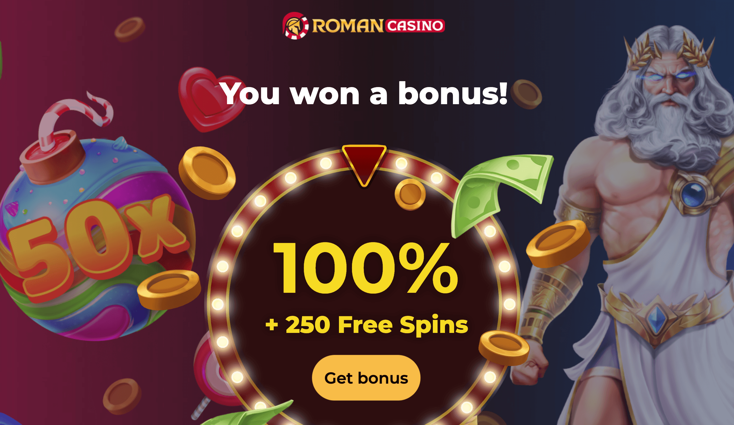 Roman Casino 250 free spins