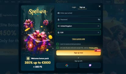 SpellWin Casino Welcome Bonus