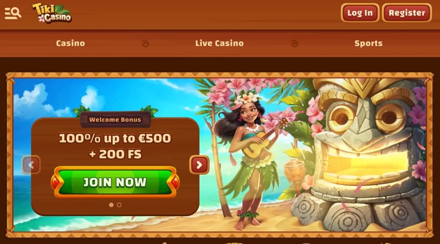 Tiki Casino Welcome Bonus