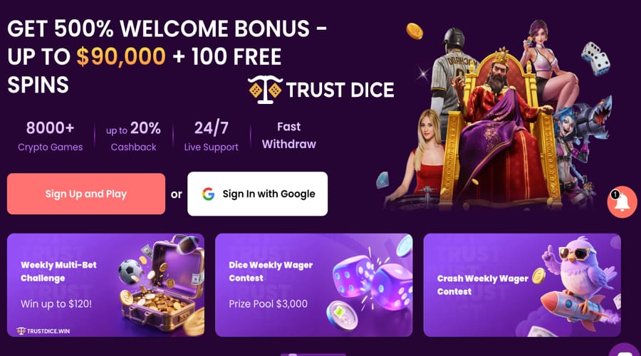 Trust Dice Casino Welcome Bonus