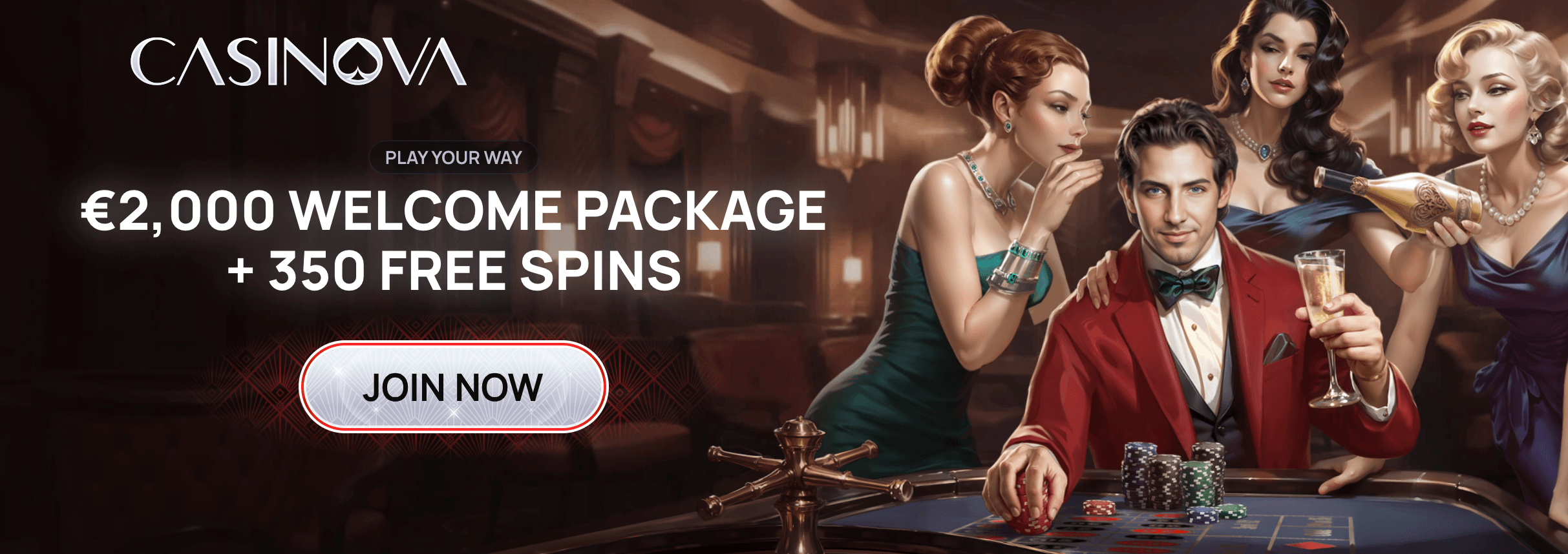 Casinova welcome bonus