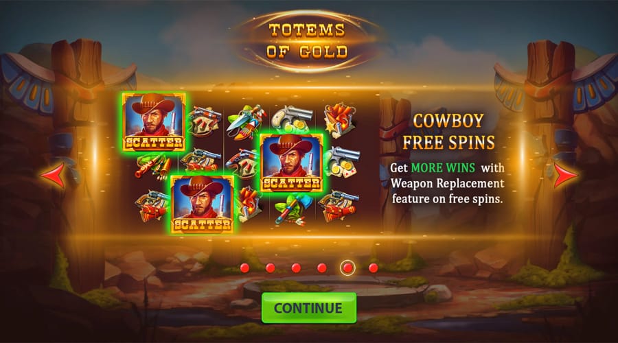 Totems of Gold features