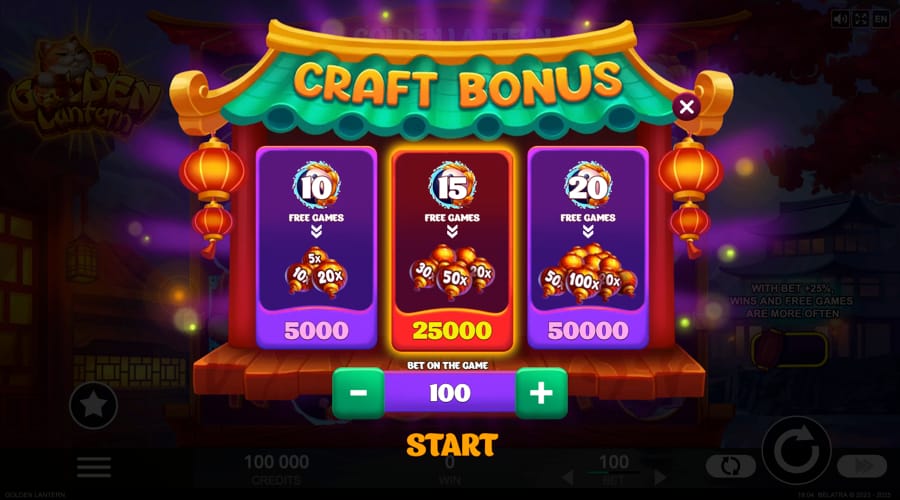 Golden Lantern buy bonus