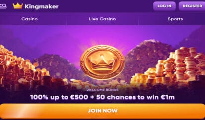 Kingmaker Casino Welcome Bonus