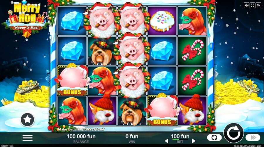 Merry Hog slot demo - Belatra Games