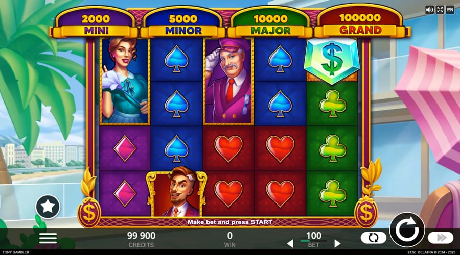 Tony Gambler slot demo - Belatra Games