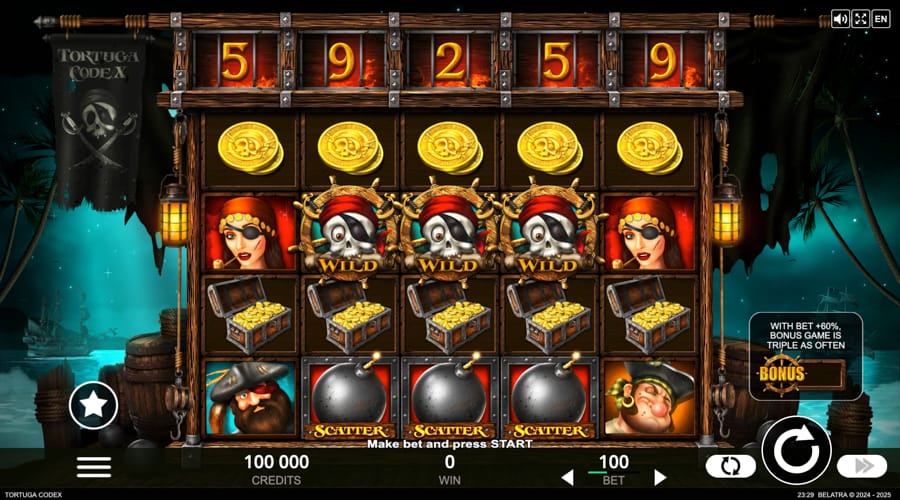 Tortuga Codex slot demo - Belatra Games