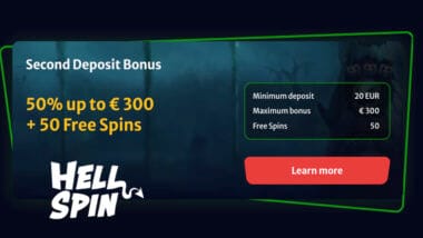 HellSpin 2nd Deposit Promo Code