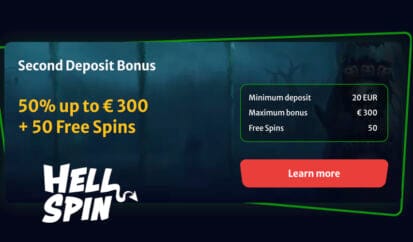 HellSpin 2nd Deposit Promo Code