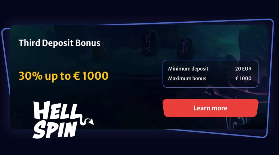 HellSpin 3rd Deposit Promo Code