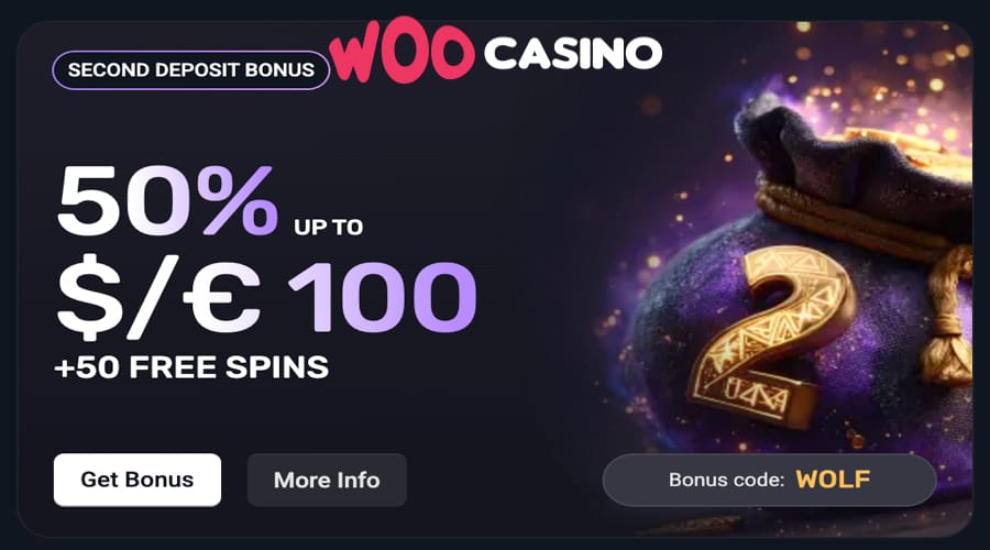Woo Casino 2nd Deposit Bonus Code
