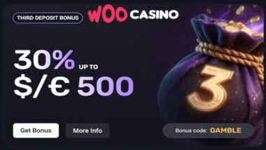 Woo Casino 3rd Deposit Bonus Code
