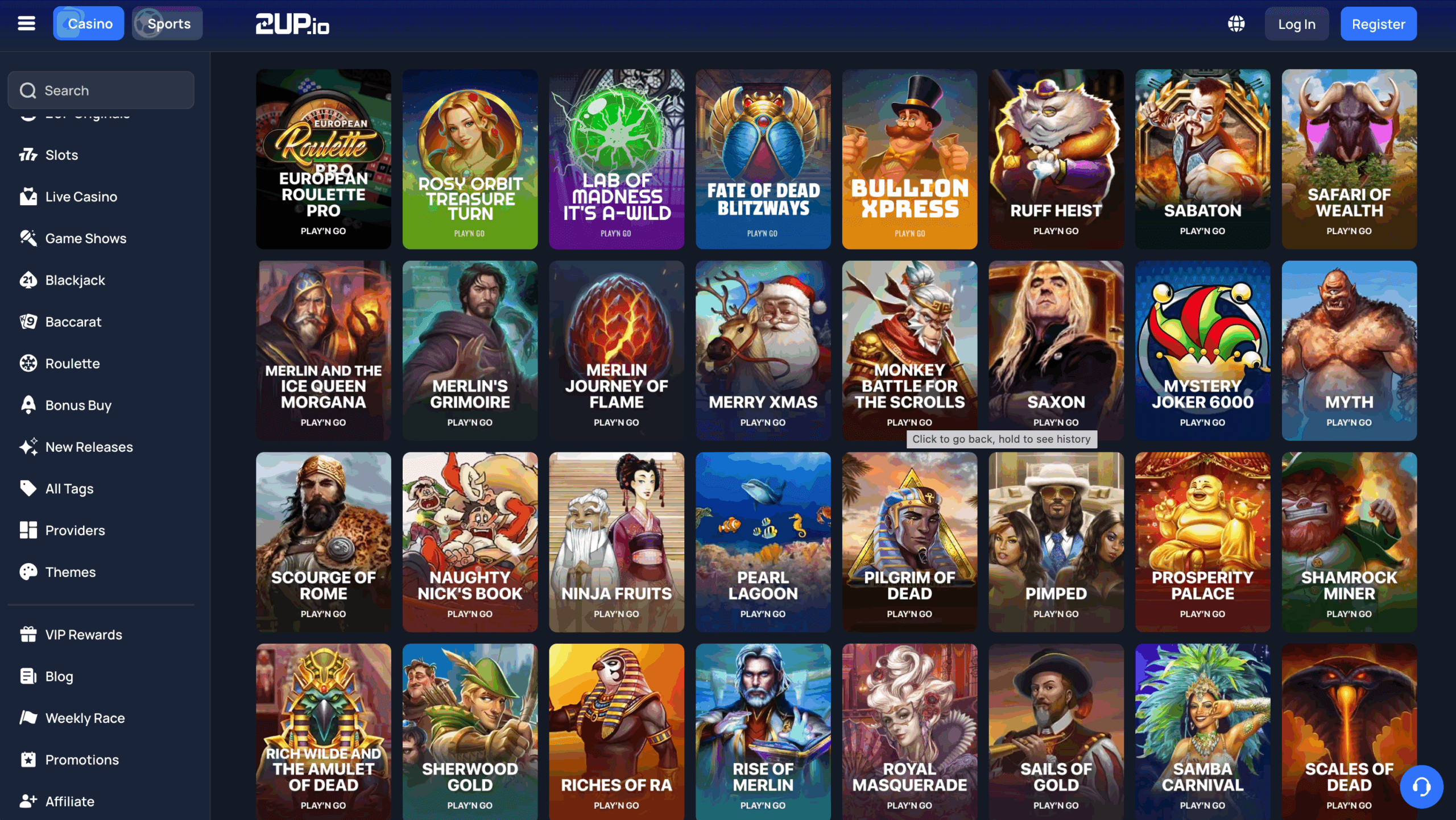 2UP Casino - machines à sous