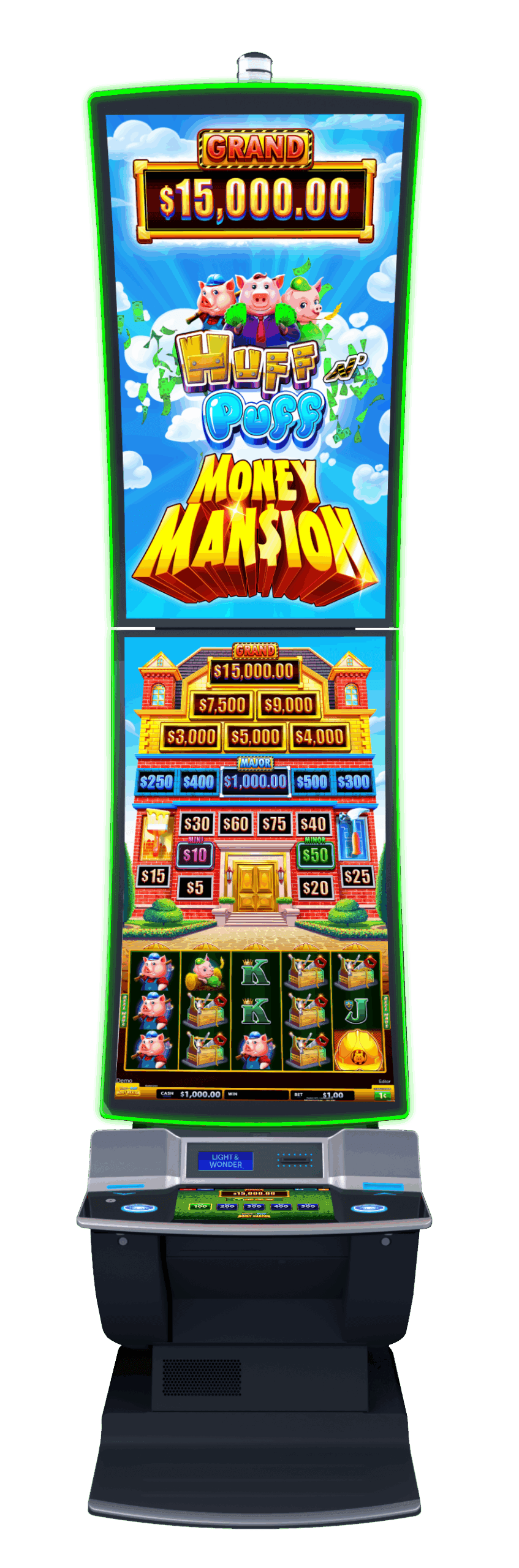 Huff N’ Puff Money Mansion slot machine