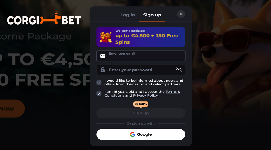 Corgibet Free Spins