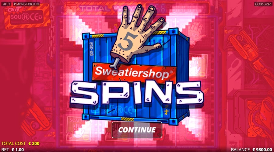 Outsourced slot free spins