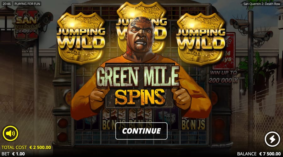 San Quentin 2: Death Row slot free spins
