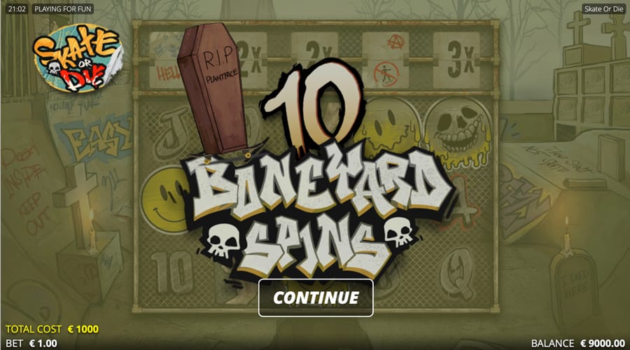 Skate or Die slot free spins