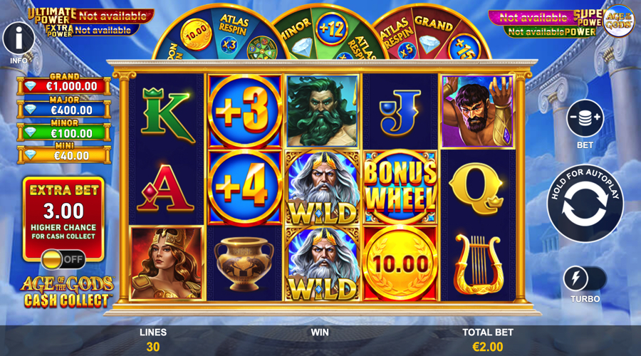 Age of the Gods: Cash Collect slot demo - Playtech