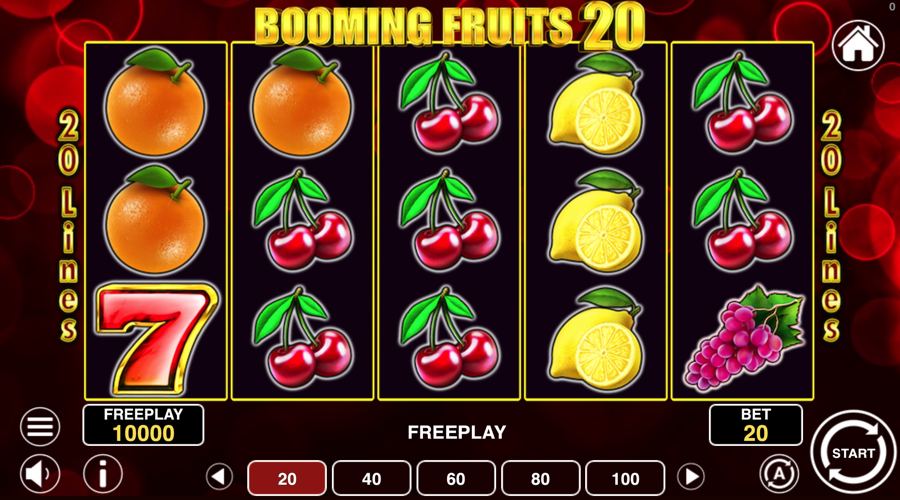Booming Fruits 20 slot demo - 1spin4win