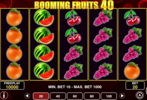 Booming Fruits 40 demo slotu - 1spin4win