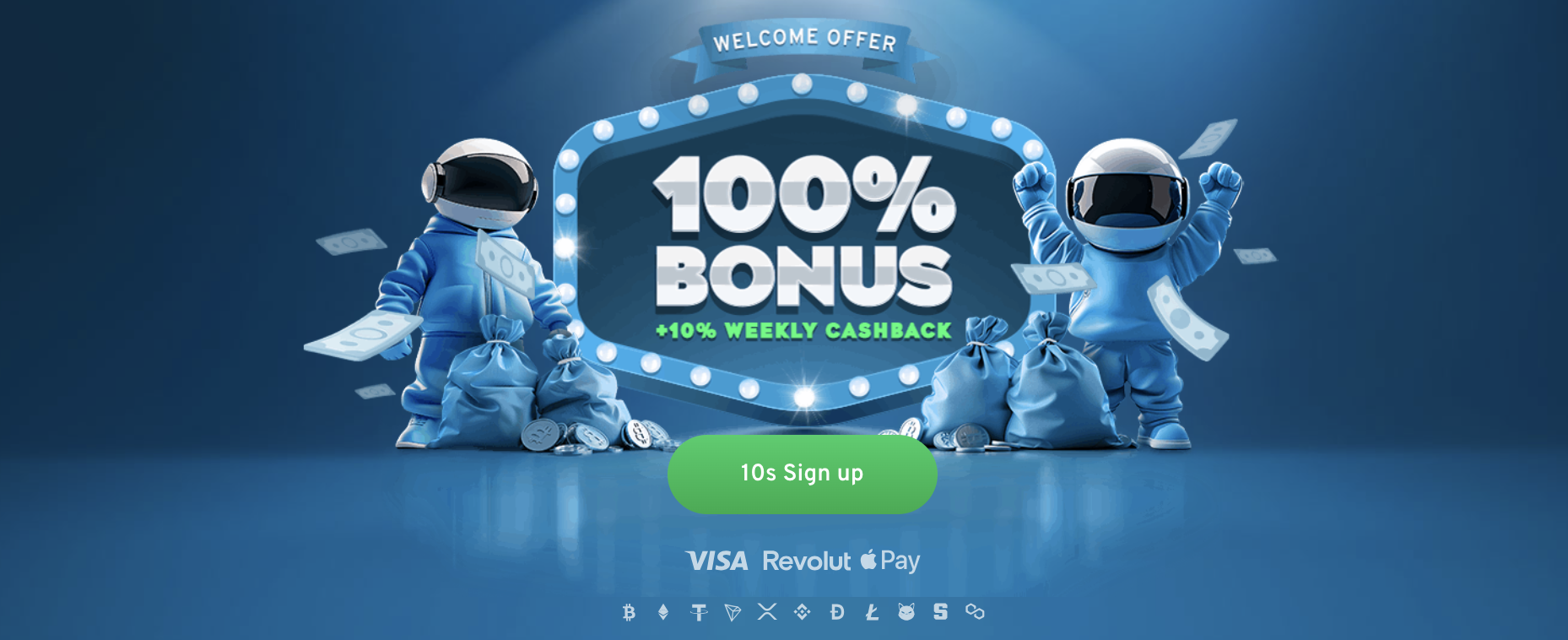 Cryptorino - welcome offer