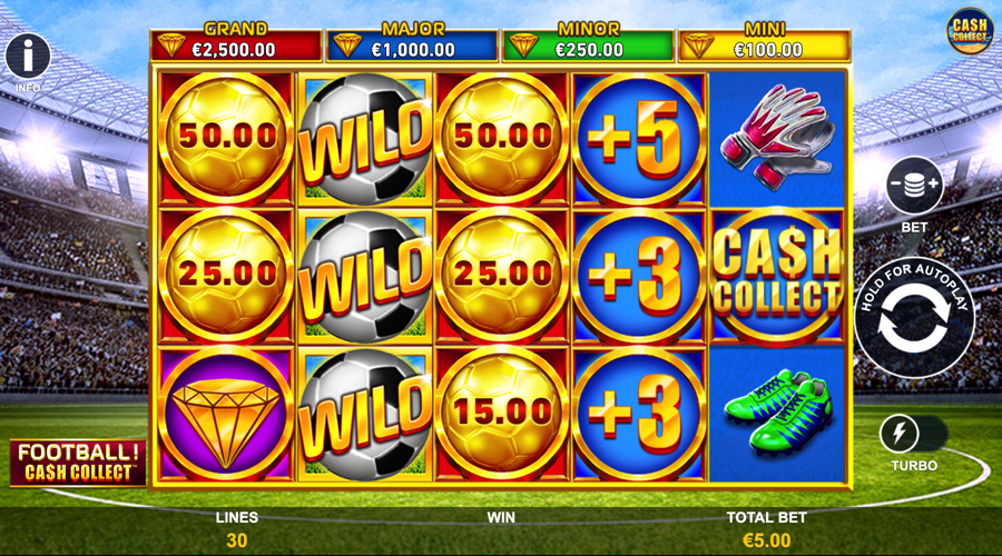 Football: Cash Collect slot demo - Playtech