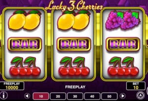 Lucky 3 Cherries slot demo - 1spin4win