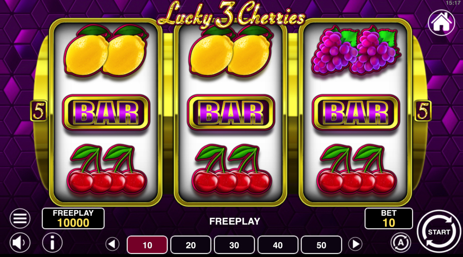 Lucky 3 Cherries slot demo - 1spin4win