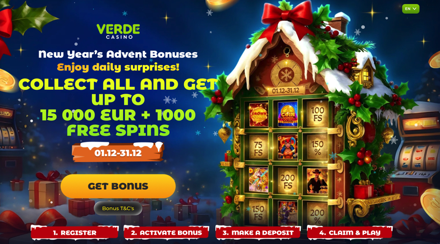 Jule- + nytårsbonus - Verde Casino